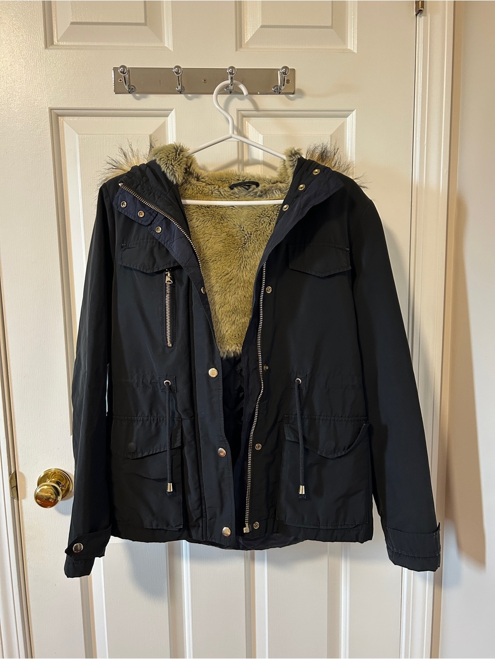 Topshop Faux Fur Lined Parka